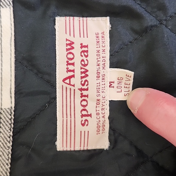 Arrow Sportswear Men's Black and White Buffalo Check Jacket w/Quilted Interior - Picture 8 of 14